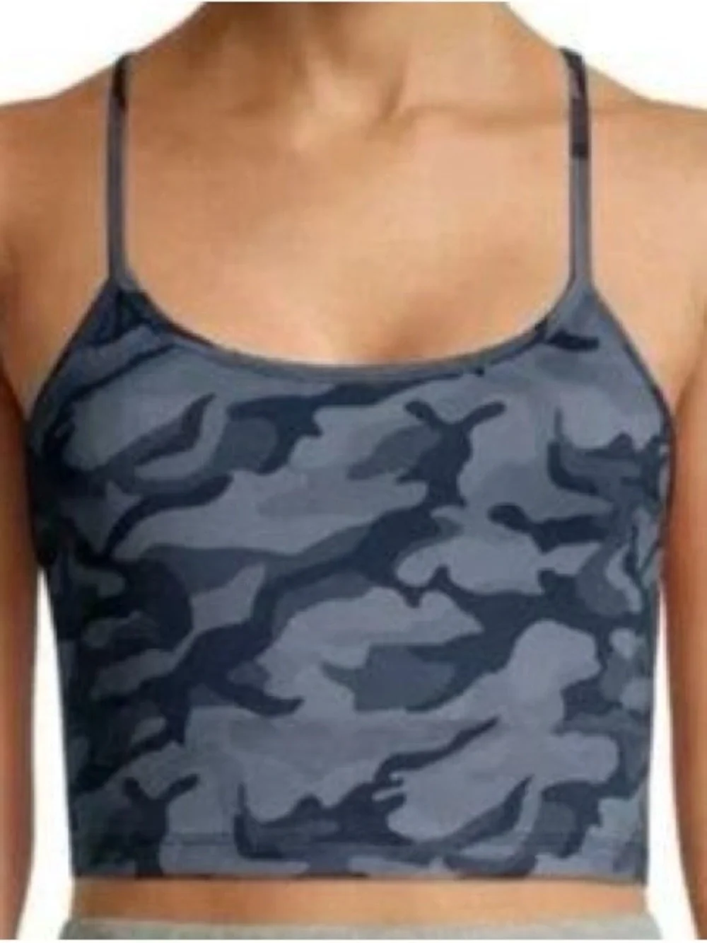 Vineyard Vines Performance ~Soft Sports Bra ~Camo/Blue Gray loungewear ~ Size XL